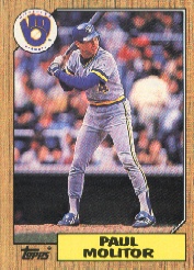1987 Topps Baseball Cards      741     Paul Molitor